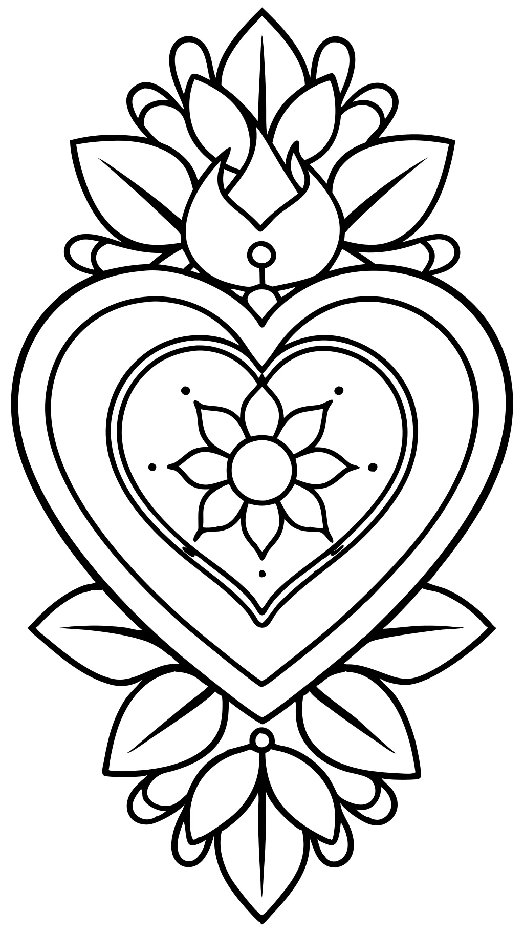 heart coloring pages